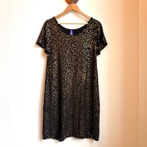Seraphine Black Sequin Midi Dress with Dolman Sleeves